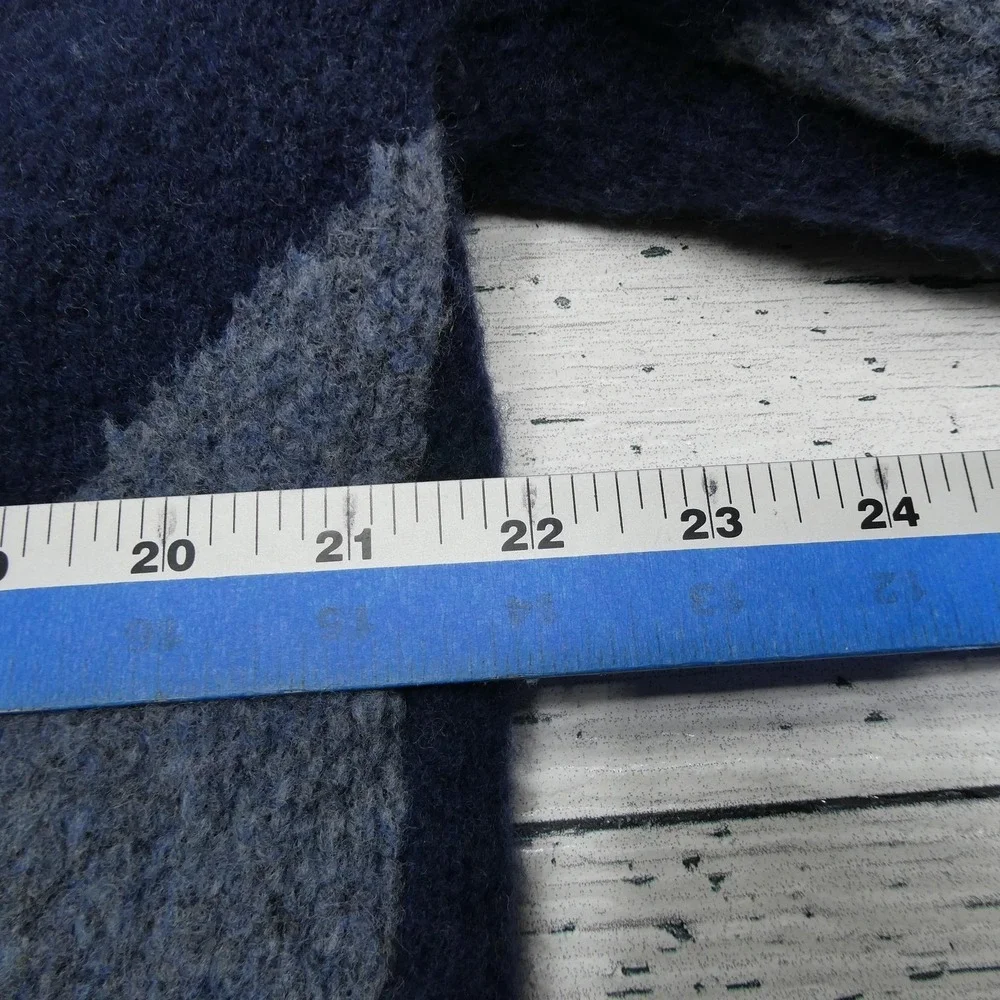 Banana Republic Sweater Womens Large Blue Gray Wool Yak Long Open Front Cardigan - Picture 8 of 9